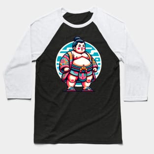 Sumo Wrestler Baseball T-Shirt